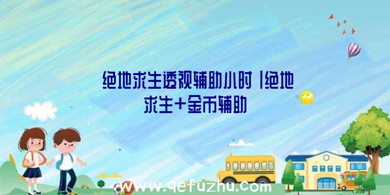 「绝地求生透视辅助小时」|绝地求生+金币辅助